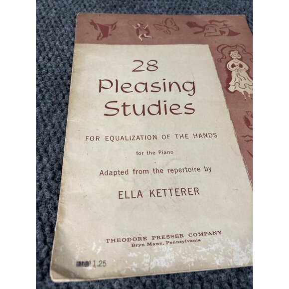 28 Pleasing Studies 1956 Paperback Piano Song Book Ella Ketterer Theodore Presse - Picture 2 of 10